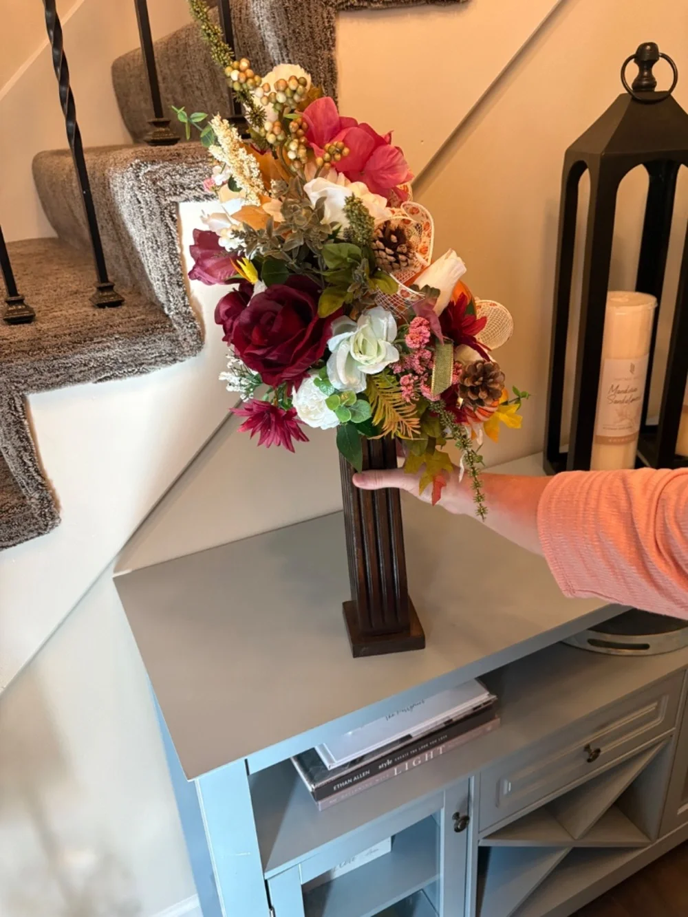 Handcrafted fall and autumn floral decor